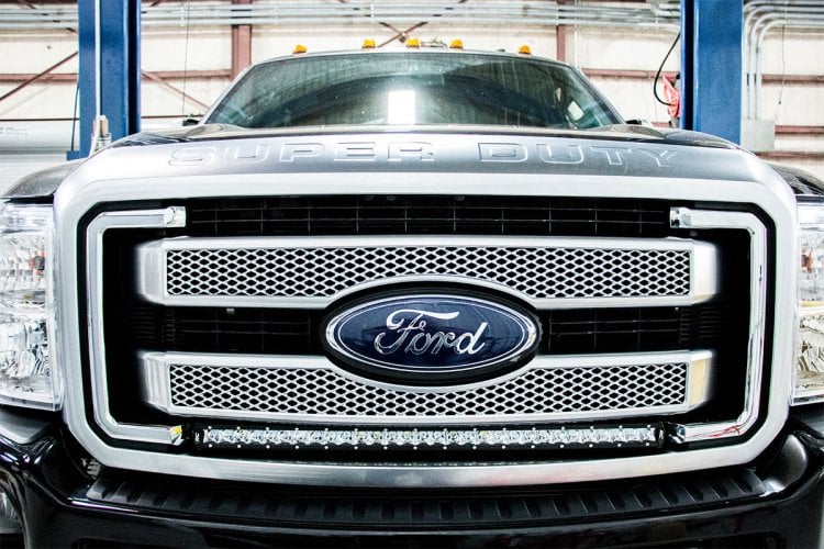 LED Light Kit | Grill | 30" Black Single Row | White DRL | Ford F-250/F-350 Super Duty (11-16) — view 3