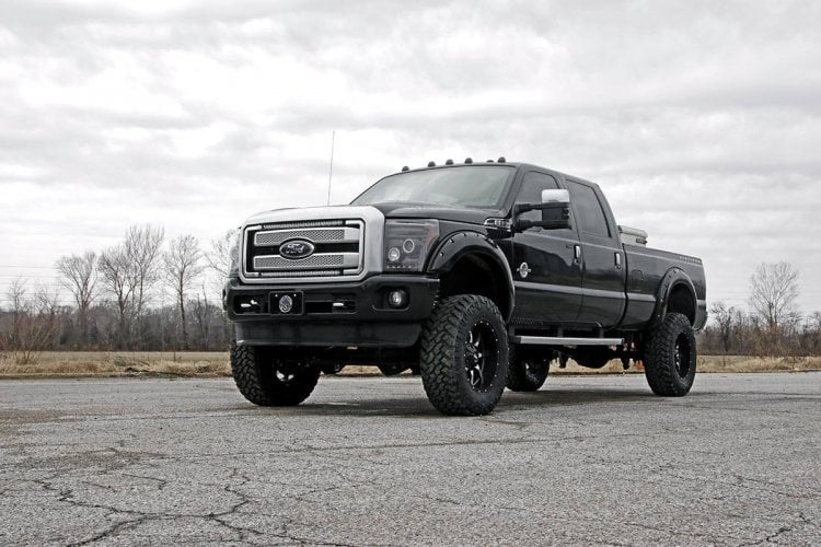 LED Light Kit | Grill Mount | 30" Black Single Row Pair | Ford F-250/F-350 Super Duty (11-16) — view 4