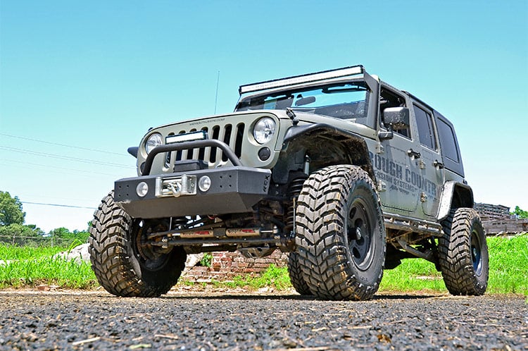 LED Light Kit | Windshield Mount | 50" Black Dual Row | Jeep Wrangler JK (07-18) — view 4
