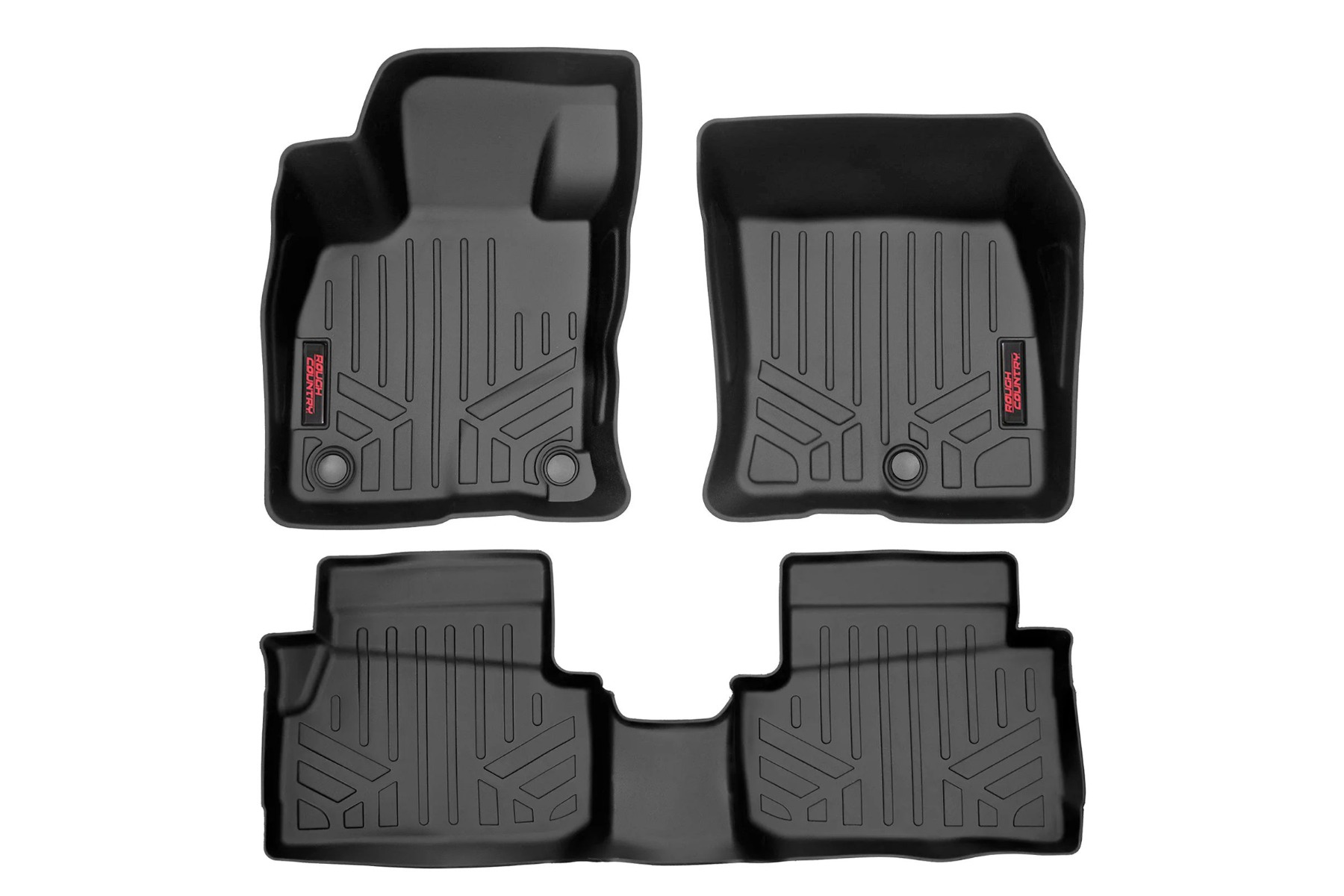 RBP Black Aluminum Off-Road Dimple Design Front Floor Mat – Heavy Duty, Anti-Slip, Fits Ford, Jeep, Lincoln (Universal)