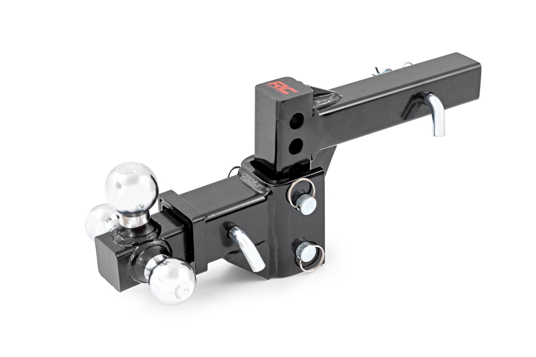 Adjustable Trailer Hitch | 6 Inch Drop | Multi-Ball Mount | Fits 2 Inch Receiver view 4