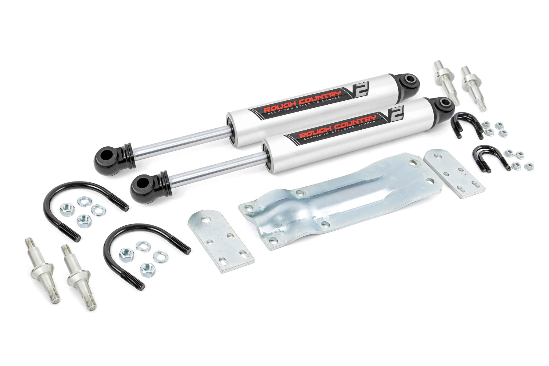 thumbnail image 2 of Rough Country Steering Stabilizer Kit For Chevy GMC SUV – 88-98 4WD – Part #8737130 2 of 5