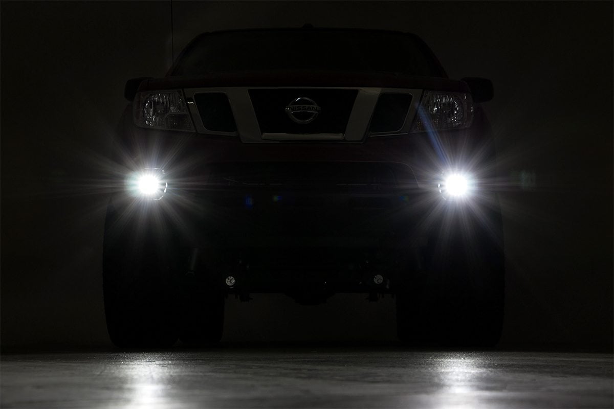 LED Light Kit | Fog Mount | 2" Black Pair | Spot | Nissan Frontier (05-20) — view 3