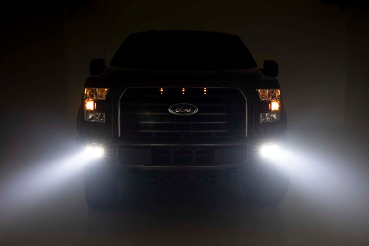 LED Light Kit | Fog Mount | Dual 2" Black Pairs | SAE | Ford F-150 (15-17) — view 4