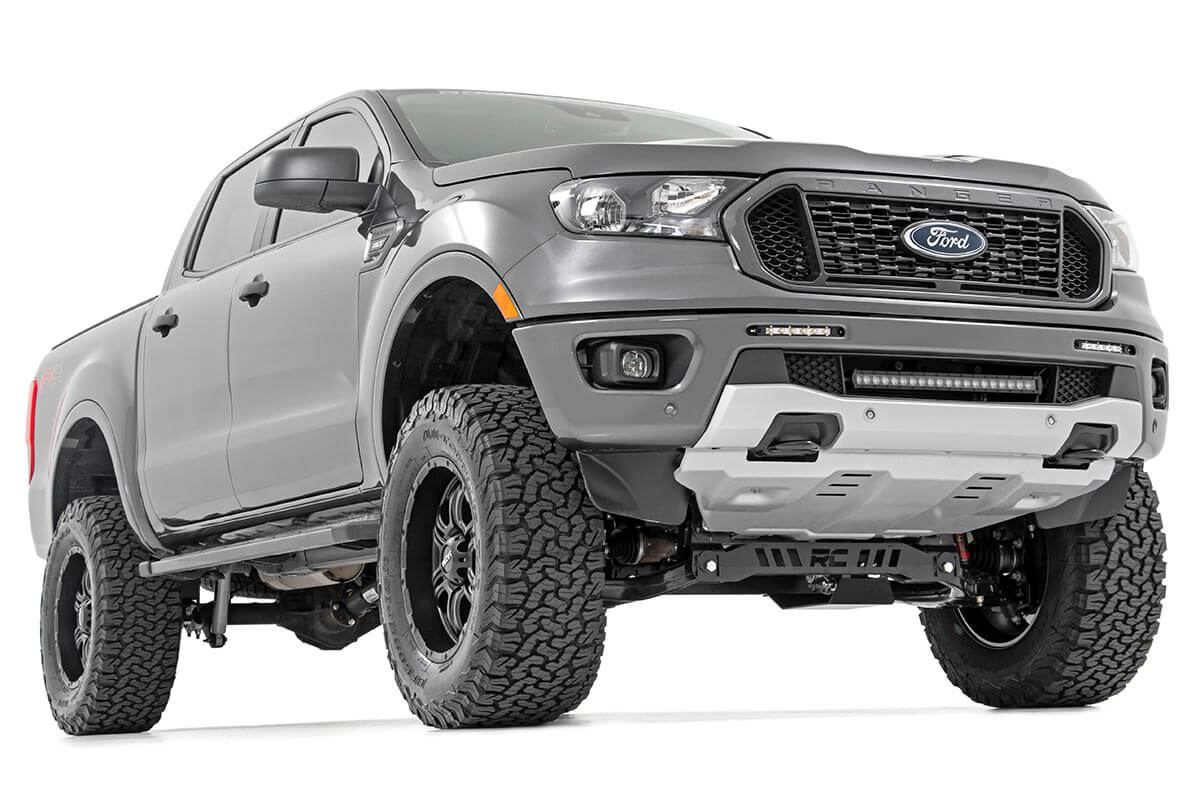 LED Light Kit | Bumper Mount | 20" Black Single Row | Ford Ranger (19-23) — view 3