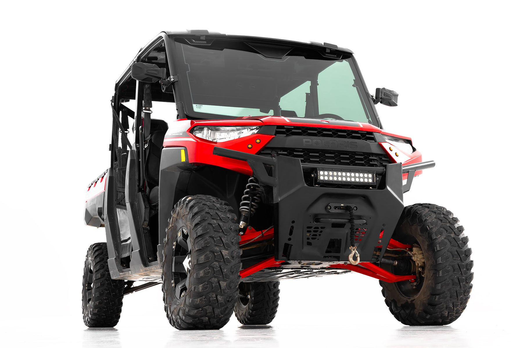 Red Forged Alum High Clearance 2" Fwd Offset Control Arms w/Ball Joints | Polaris Ranger 1000XP 2