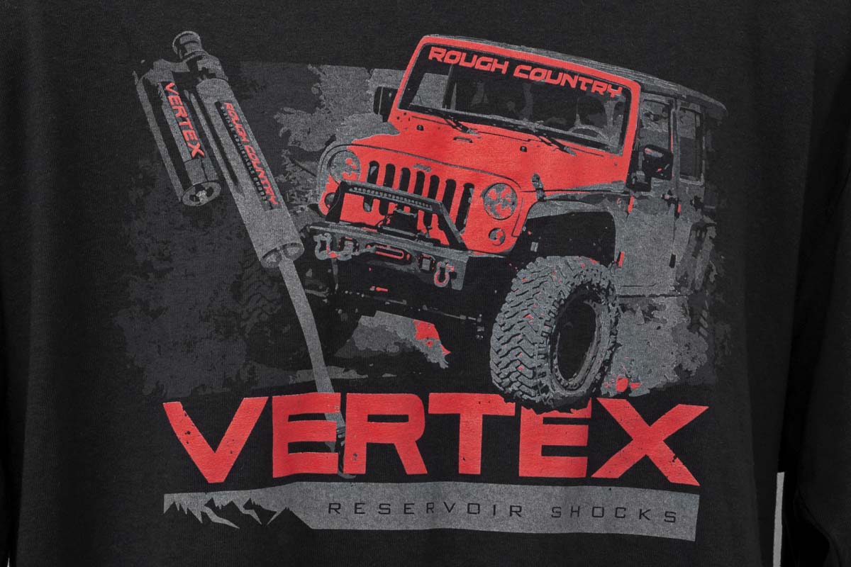 Rough Country T-Shirt | Long Sleeve | Vertex | Black | SM — view 2