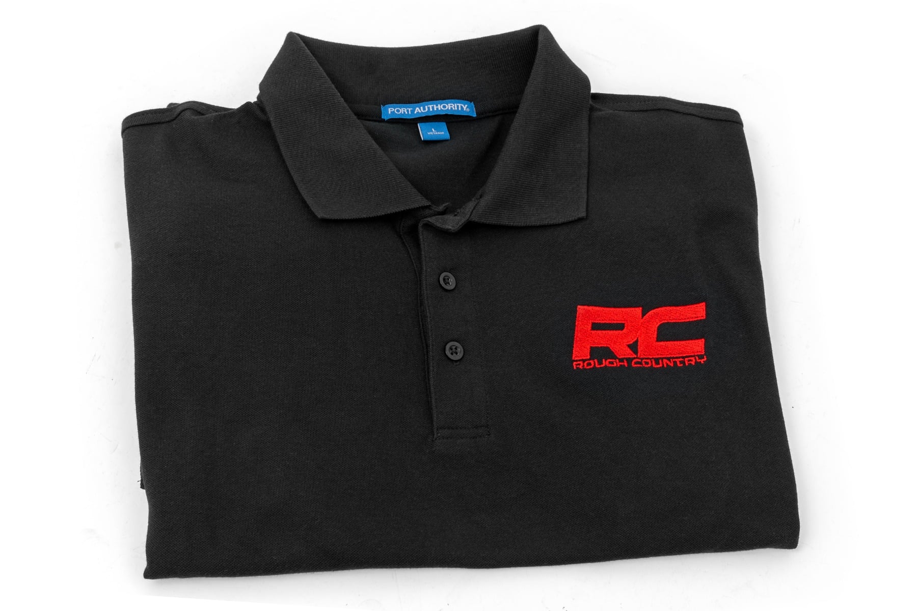 Rough Country Polo | Rough Country Logo | Black | Cotton | Size Large view 2