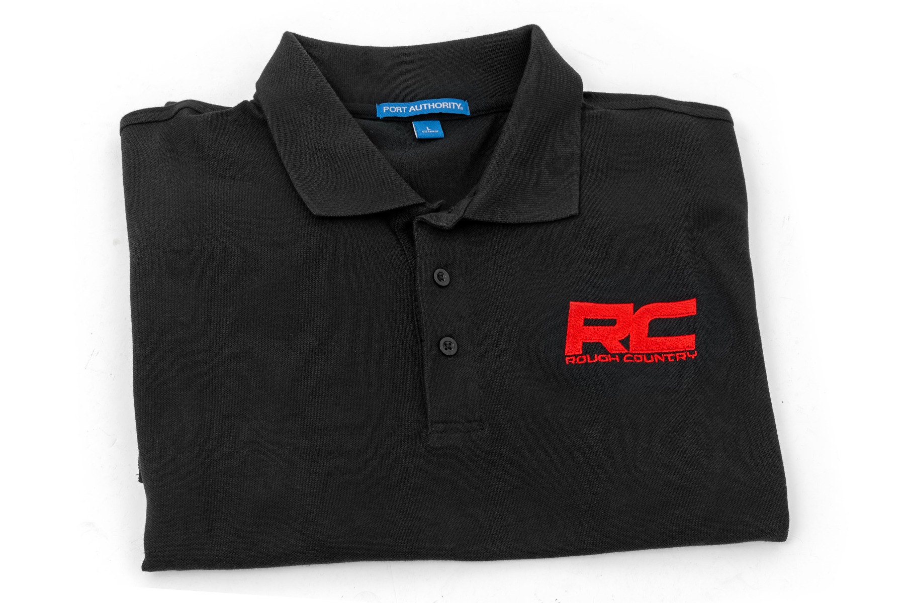 Rough Country Polo | Rough Country Logo | Black | Cotton | Size 2XL — view 2