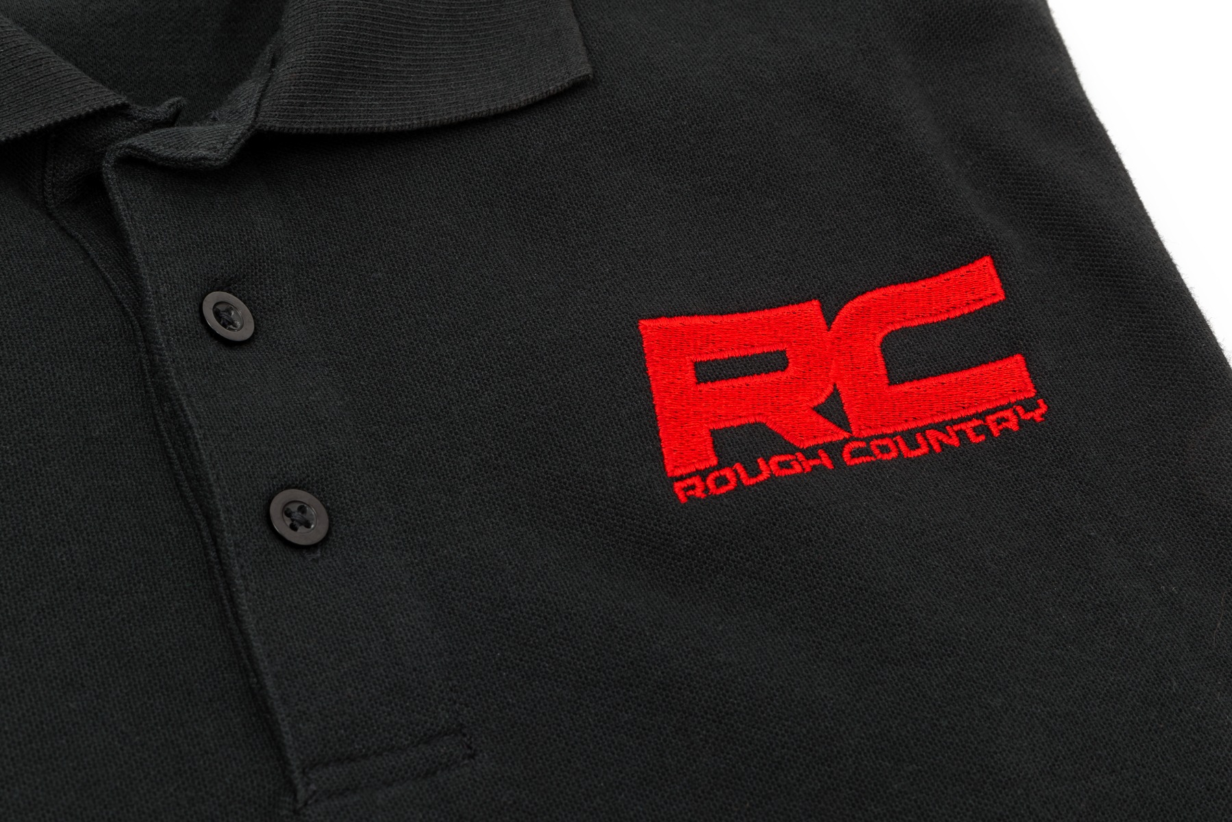 Rough Country Polo | Rough Country Logo | Black | Cotton | Size 2XL — view 3