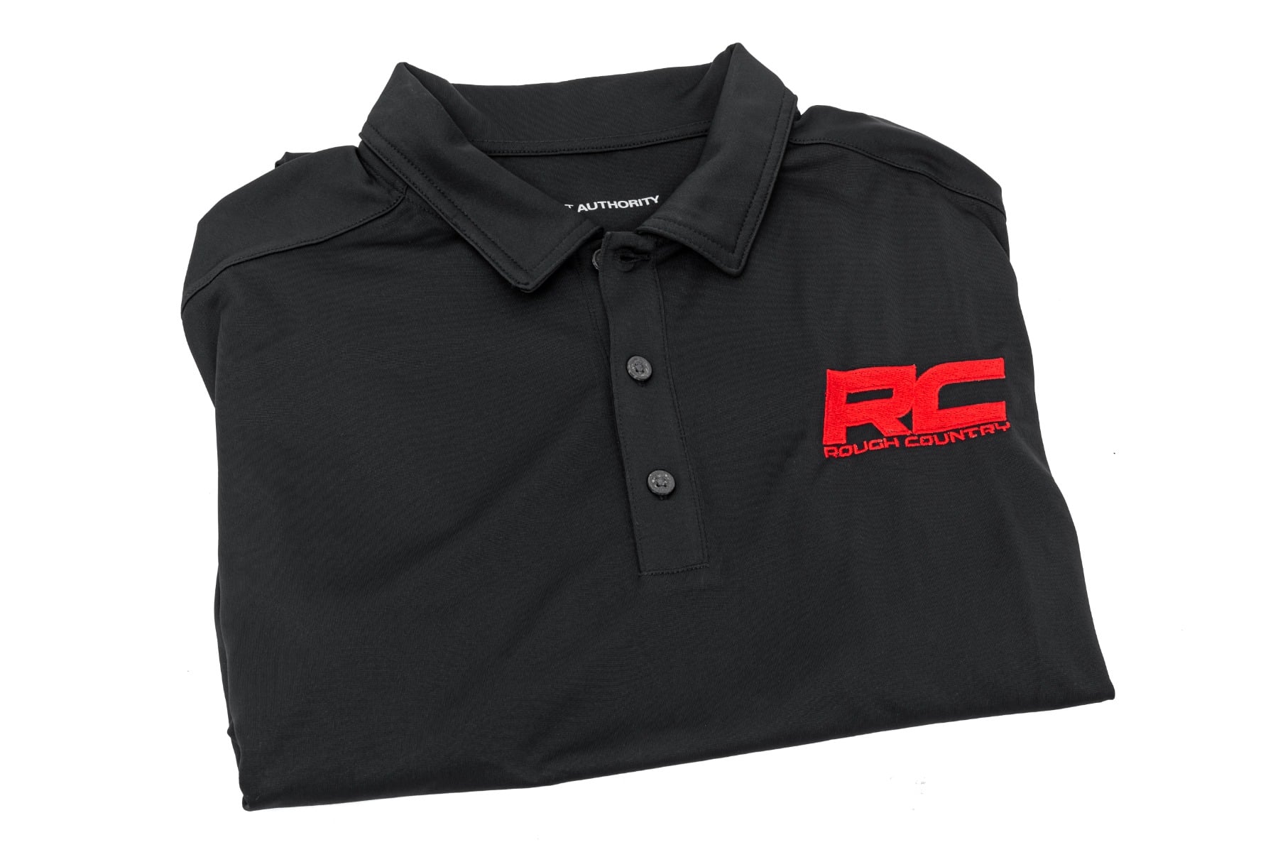 Rough Country Polo | Rough Country Logo | Black | Moisture Wicking | Size M — view 2