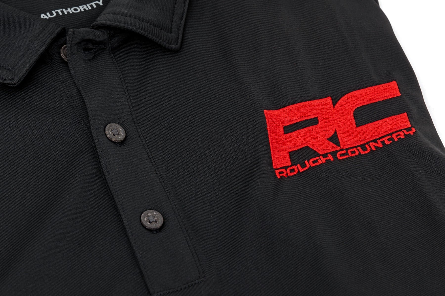 Rough Country Polo | Rough Country Logo | Black | Moisture Wicking | Size Large view 3