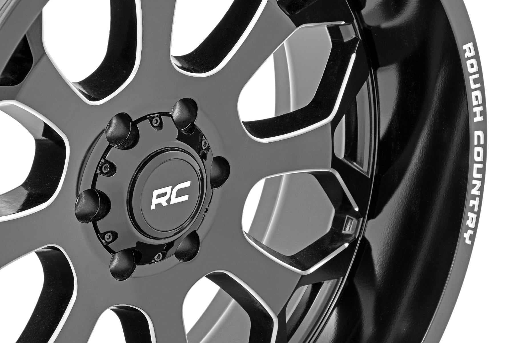 Rough Country 96 Series Wheel | One-Piece | Gloss Black | 20x9 | 6x5.5 | +0mm view 3