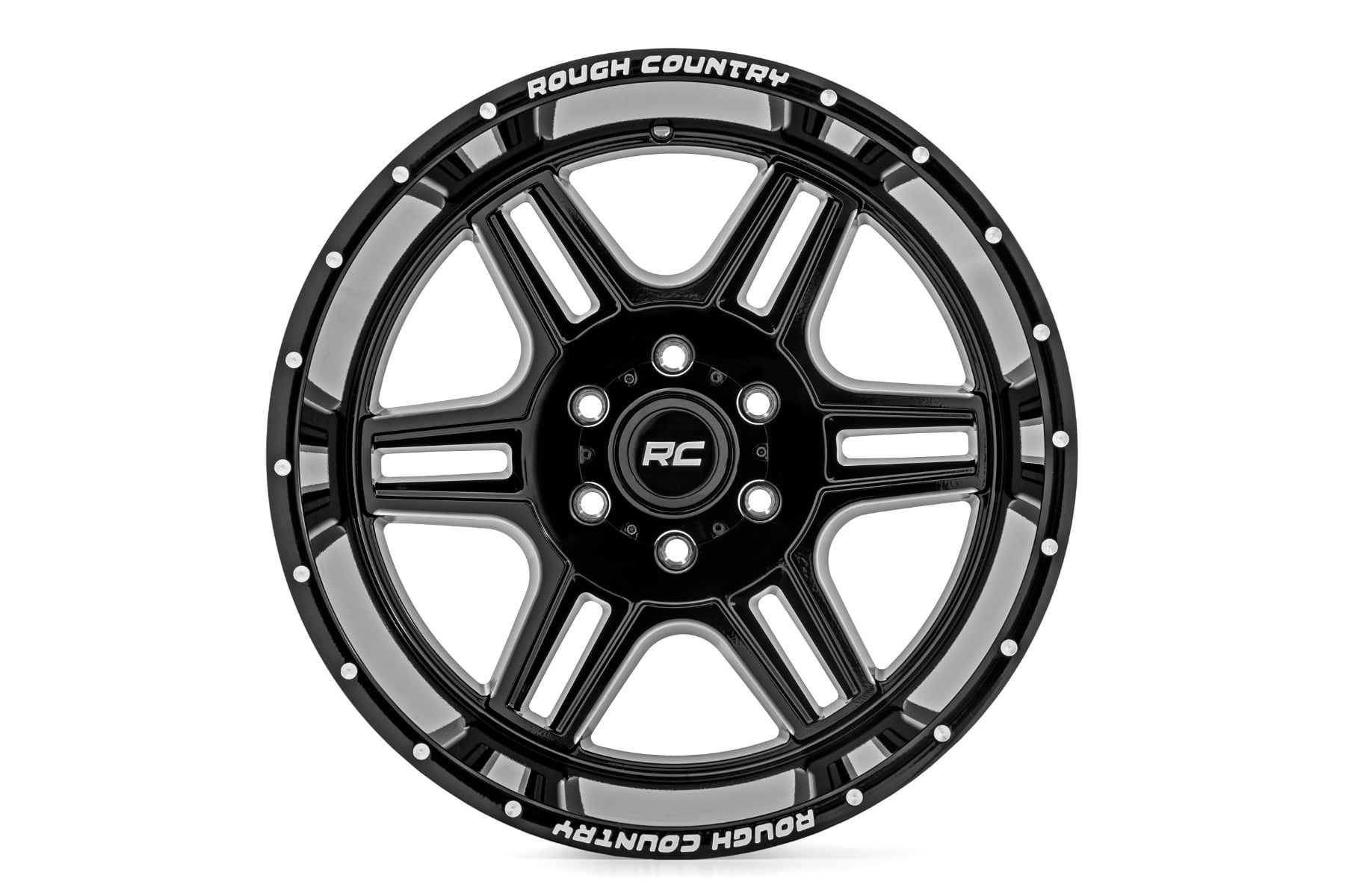 Rough Country 92 Series Wheel | Machined One-Piece | Gloss Black | 20x12 | 6x5.5 | -44mm — view 3