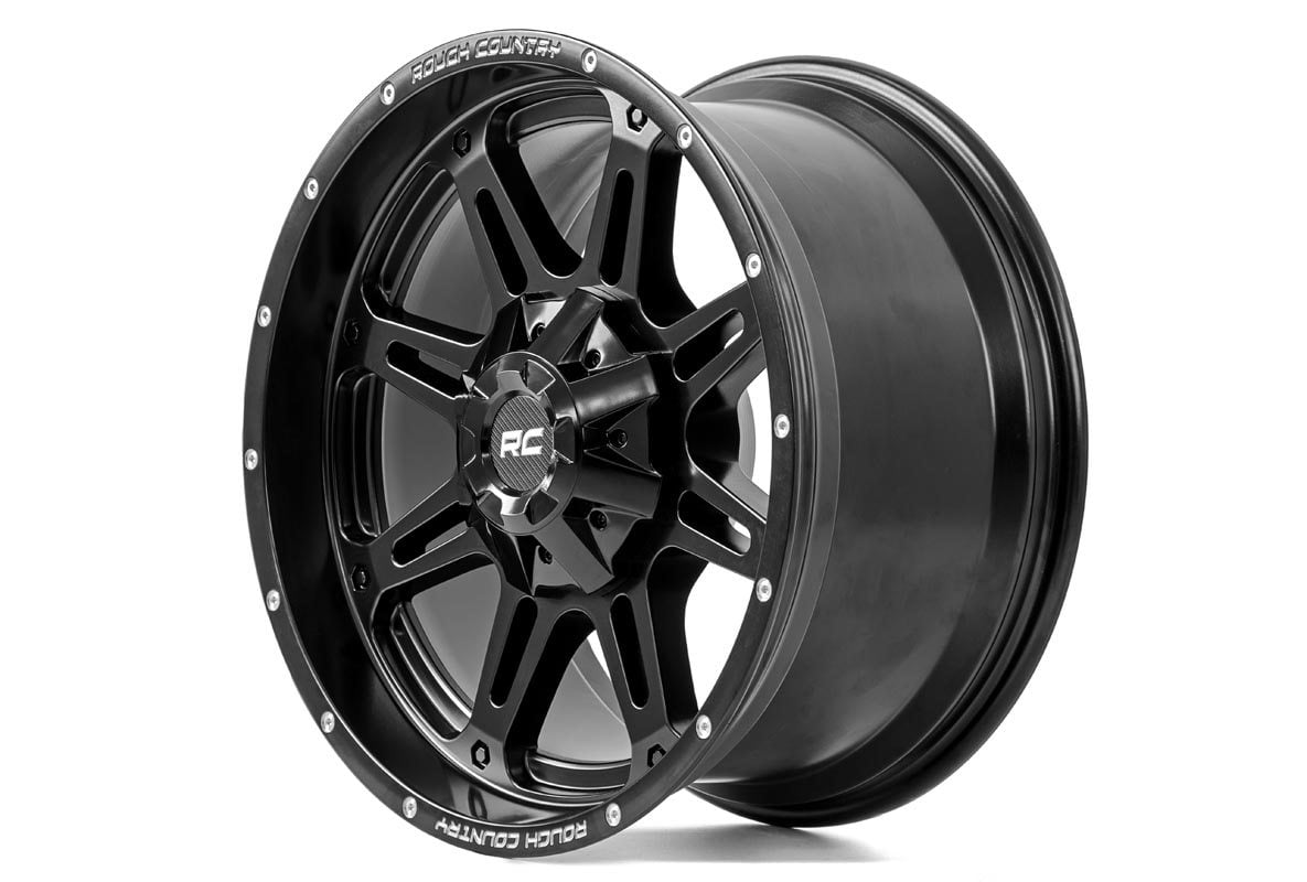 Rough Country 94 Series Wheel | One-Piece | Matte Black | 20x10 | 8x170 | -18mm view 3