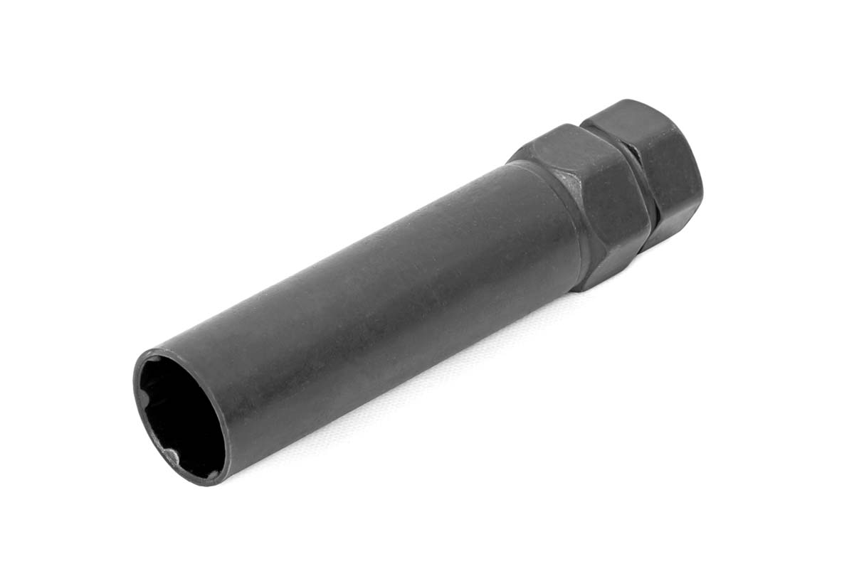 24pc Tuner Wheel Lock Lug Nuts – 12x1.25, 8-Point Star Key, Black Open End, Tuneshop