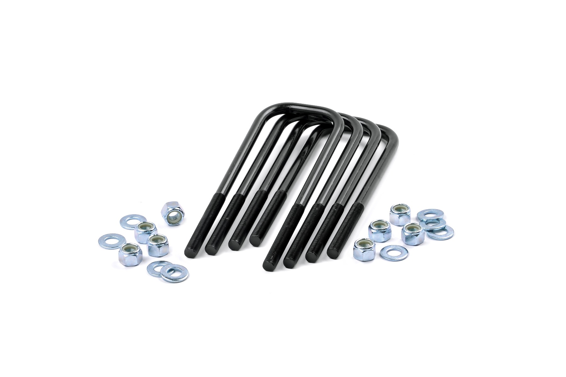 thumbnail interactive-video image 1 of Front And Rear Complete Heavy Duty U-Bolt Kit Compatible... 1 of 12