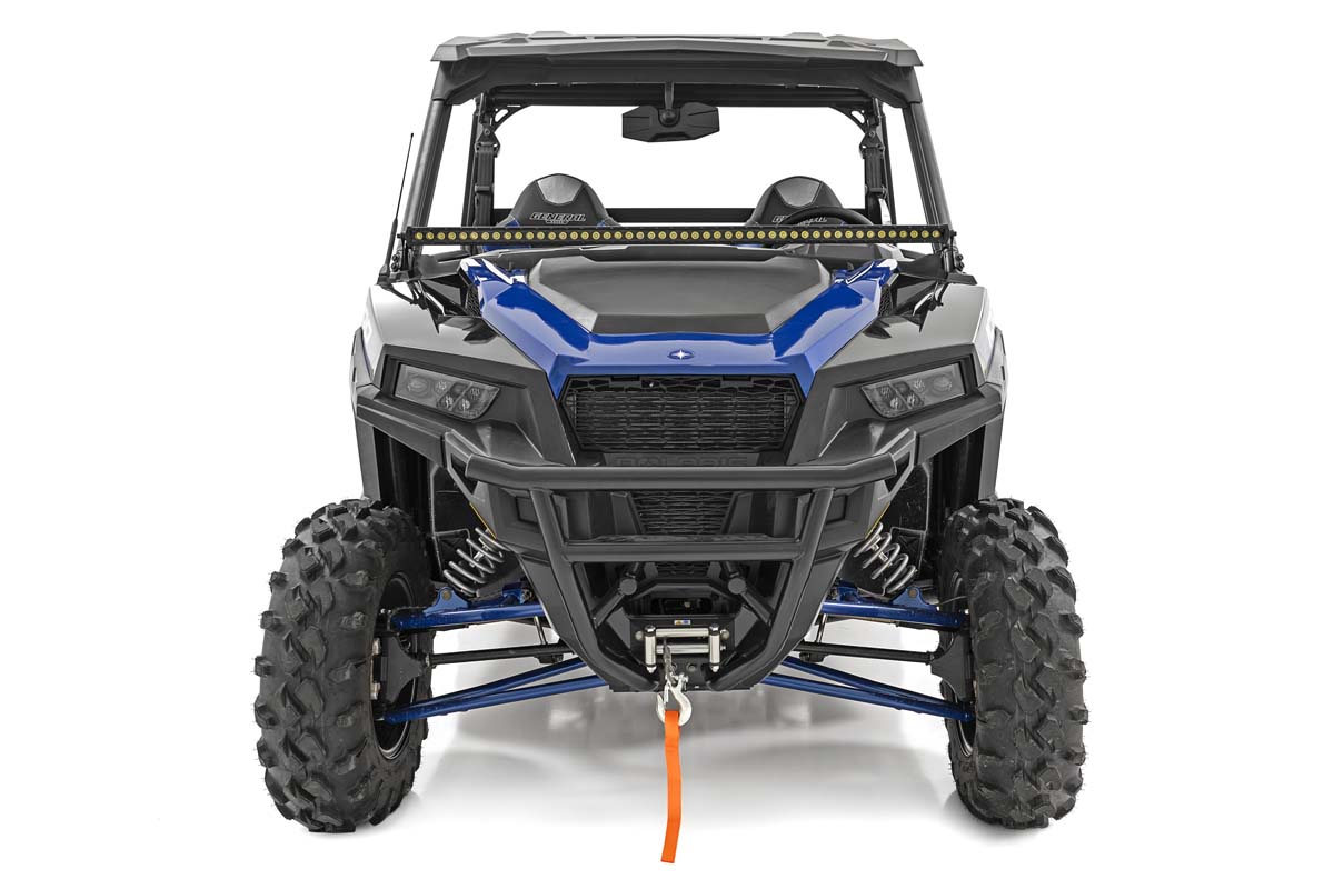 LED Light Kit | Lower Windshield | 50" Black Single Row | White DRL | Polaris General XP 4 1000 — view 5