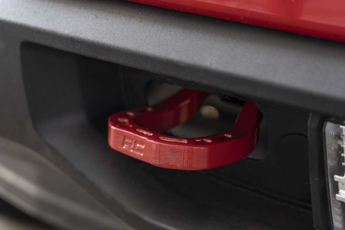 Tow Hooks | Forged | Red | Chevy Silverado 1500 2WD/4WD (2019-2022) — view 4