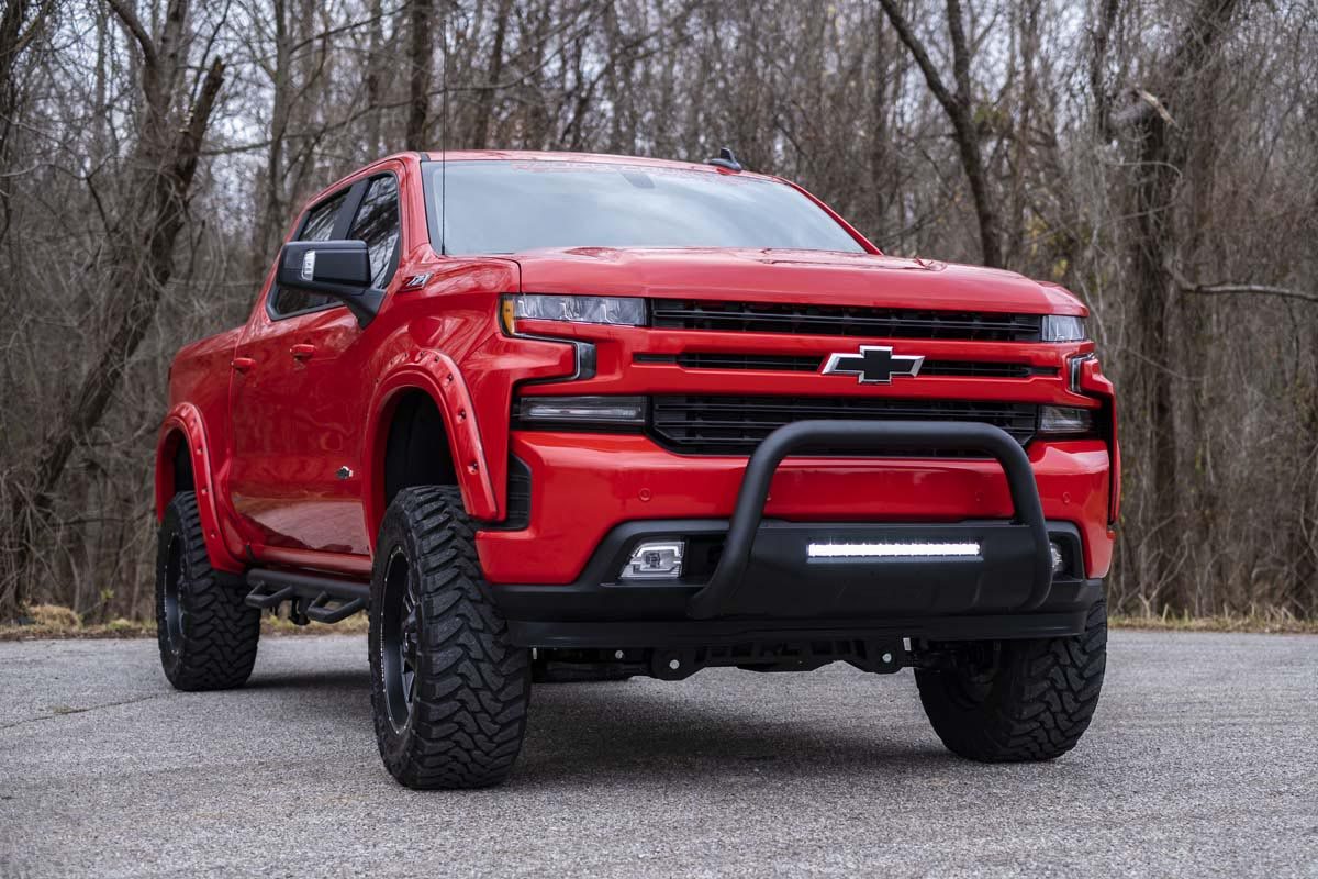 Black LED Bull Bar | Chevy Silverado 1500 2WD/4WD (2019-2022) 6
