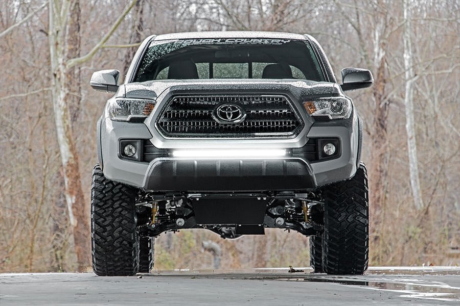 LED Light Kit | Lower Grille Mount | 30" Black Single Row | White DRL | Toyota Tacoma (16-23) — view 6