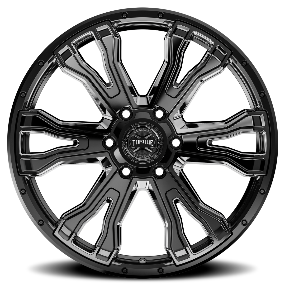 Torque Prime | Gloss Black w/Milled Accent | 20x9 | 6x5.5 | -12mm 3